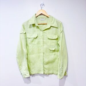 PROPORTION PETITE CONRAD C‎ Lime green button down shirt
